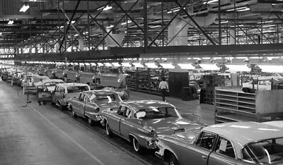 1960 Dodge Plymouth Assembly Line 6 x 11 Photograph