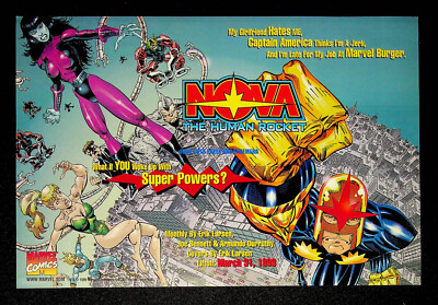 Nova the Human Rocket Marvel Comics 1999 Trade Print Magazine Ad