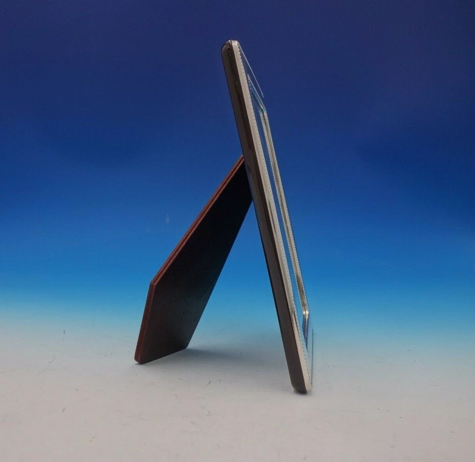 Marco de fotos de plata esterlina Perles by Christofle para 5" x 7" nunca usado #4929 Foto 2 de 4