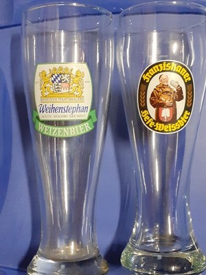 2 Weißbiergläser - Franziskaner und Weihenstephan