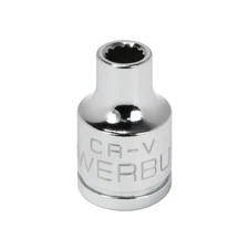 Powerbuilt 3/8 Inch Drive x 1/4 Inch 12 Point Shallow Socket - 641000
