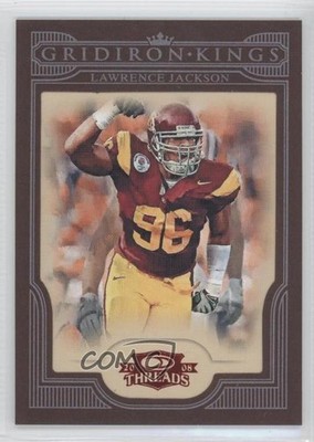 2008 Donruss Threads Red Framed 81/100 Lawrence Jackson #CGK-24 Rookie RC 0a9