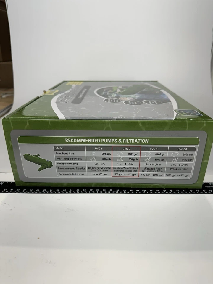 Clarificador UV Tetra Pond GreenFree 9W ~ Modelo UVC-9 ~ 1800 galones ~ ¡NUEVO!! Foto 3 de 4