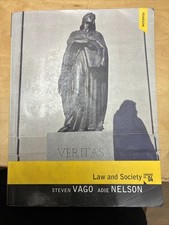 Law and Society by Adie Nelson and Steven Vago (2011, Trade Paperback)