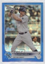 2022 Topps Chrome Logofractor Edition Blue Refractor 59/150 DJ LeMahieu #62 zu8