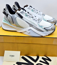 Tenis Fendi Flow Tech de malla blanca para hombre UK9 EU43 US10