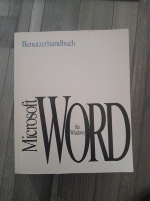 Dachbodenfund: Altes Microsoft Word Benutzerhandbuch, ca. 1992