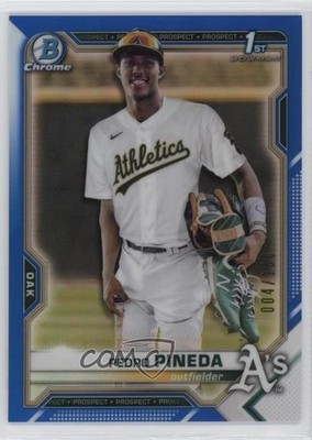 2021 Bowman Chrome Prospects Blue Refractor 4/150 Pedro Pineda #BCP-216 0ud4