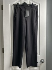 Giorgio Armani Women's Black Wool Straight-Leg Dress Pants with Pockets NWT