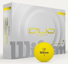 New Wilson Staff 2025 Duo Soft Golf Balls 1-Dozen Yellow 