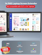 Laptop Screen Extender 14" FHD IPS Dual Screen Portable Monitor