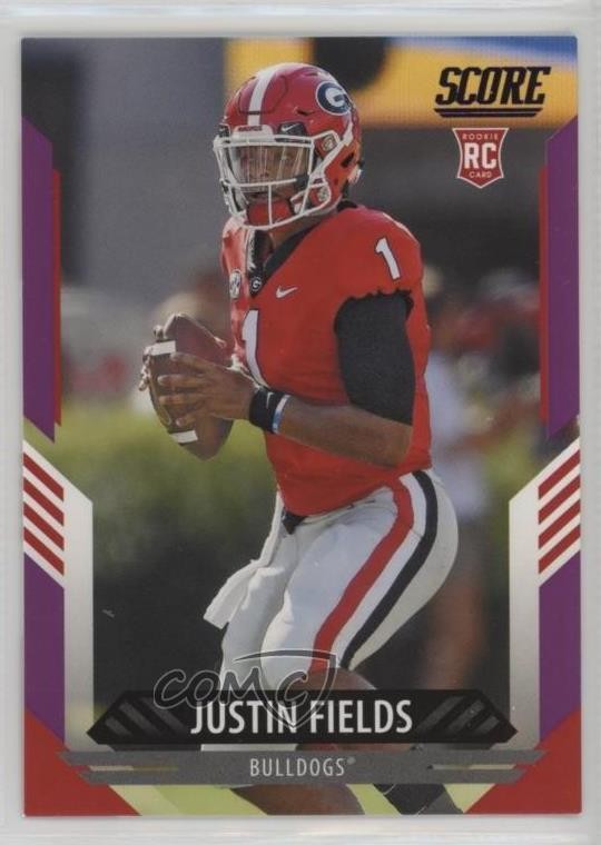 2021 Score Rookies Purple Justin Fields #360 Rookie RC 0n44
