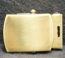 WL15123 FANTASTIC VINTAGE 1970s  WEB BELT  FASHION BRASS USA MADE BELT BUCKLE