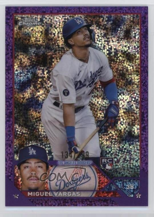 2023 Topps Chrome Purple Speckle Refractor /299 Miguel Vargas #161 Rookie RC
