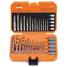 Easy Out Screw Extractor Set W Hss Steel Reverse Drill Bit For Broken Nuts 19pcs