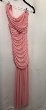 Pink Off Shoulder Ruched Mermaid Maxi Dress Formal Prom Evening Gown