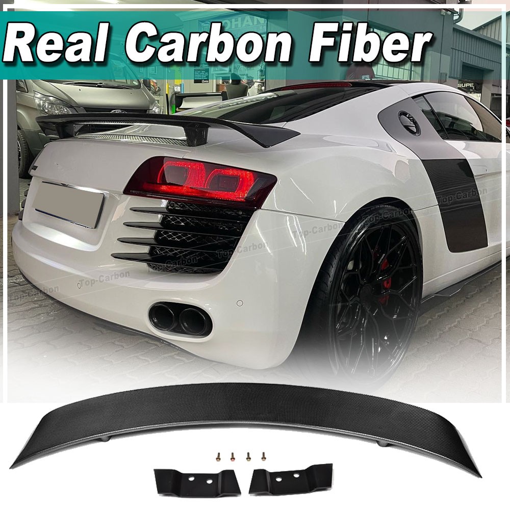 Fit For Audi R8 GT V8 V10 2008-2015 Real Carbon Rear Trunk Spoiler Boot Wing Lip