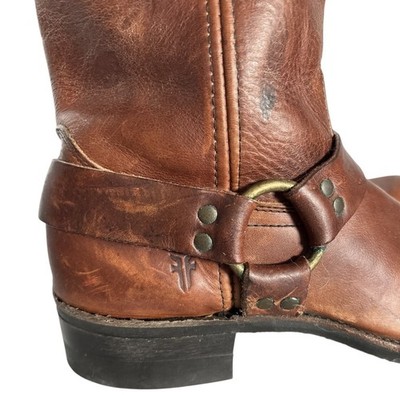 Vintage 80s Frye Black Label Harness Boots 12 Biltrite  display picture 3