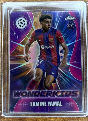2023 Topps Chrome UEFA Club Competitions Wonderkids Lamine Yamal #WK-3 Rookie RC