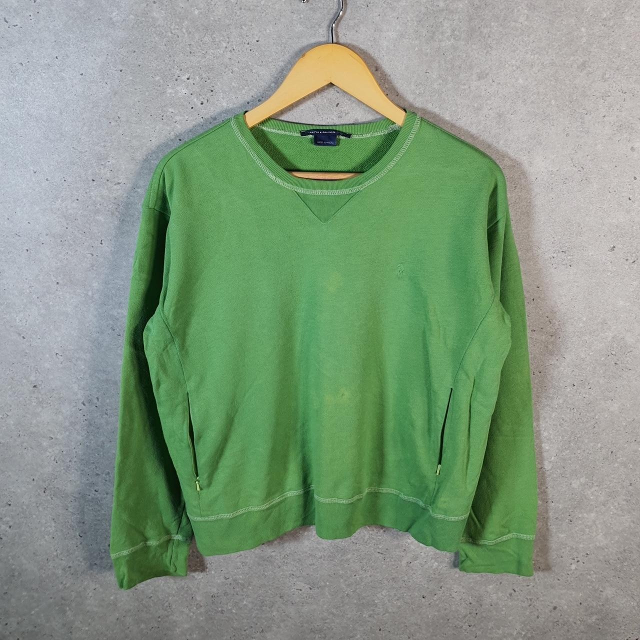 Polo Ralph Lauren vintage felpa donna grande verde pullover pony
