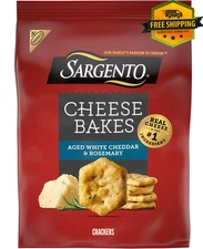 Sargento Bakes Aged White Cheddar & Rosemary Cheese Crackers Savory Snack 4.5 oz