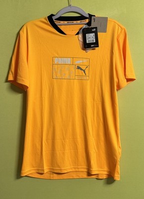 Puma Jugend Aktiv Sport Poly Grafik T-Shirt - Sun Stream - Alter 15-16 (XL) Neu mit Etikett