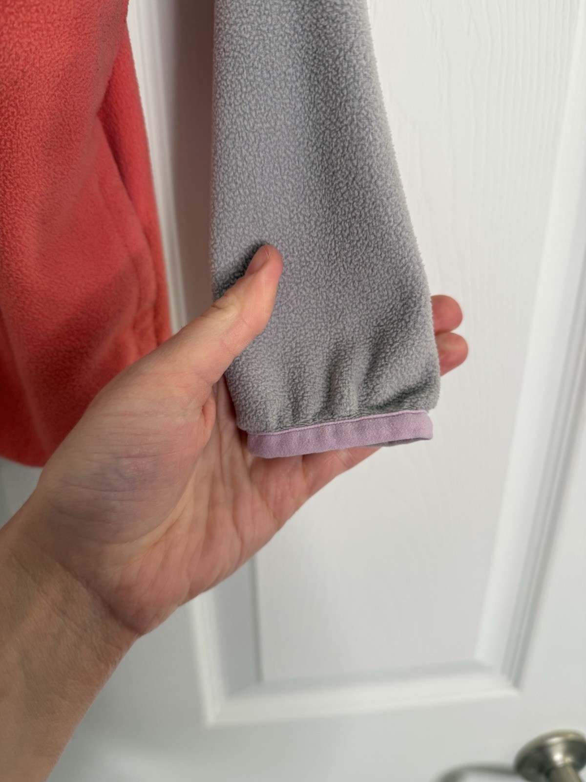 Patagonia Girl Pink and Gray Baby Micro D Snap-T Fleece Zip Jacket Size 2T thumbnail 4