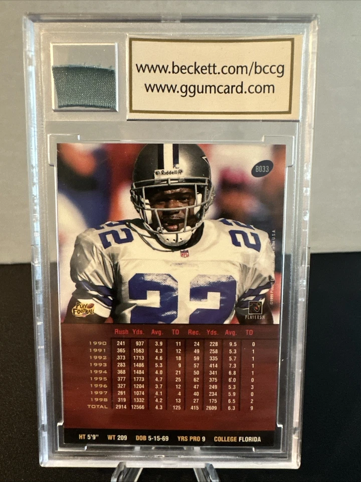 Pantalones usados Playoff Prestige SSD 1999 - Emmitt Smith Relic Game #B033 Foto 2 de 3
