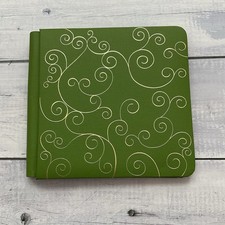Creative Memories 7x7 Moss Green Album Cover Set Gold Embossed Swirls 1