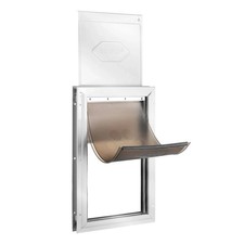 Pet Door, 13.27" x 20.04" Aluminum Frame with Lock and Flap System, Weatherproof