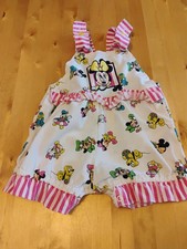 Vintage Baby Girls Disney Babies Mickey Minnie Mouse Romper 12-18 months