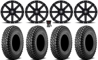 MSA Clutch 15'' Wheels Black 32'' Incursion A/T Tires Polaris Sportsman