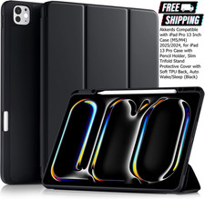 For iPad Pro 13" Case M5/M4 Slim Trifold Stand Protective Cover w/ Soft TPU Back