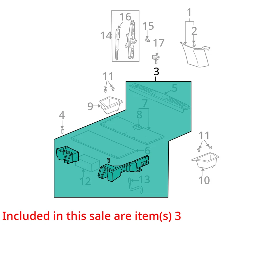 FITS 2002-2007 SATURN VUE PANEL ASM LOAD FLR RR W CO 15825469 -  NEW OEM - Image 2 of 3