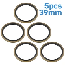 5pcs M39 Carbon Steel & Rubber Dowty Seals Bonded Washer Sealing O Rings Gasket
