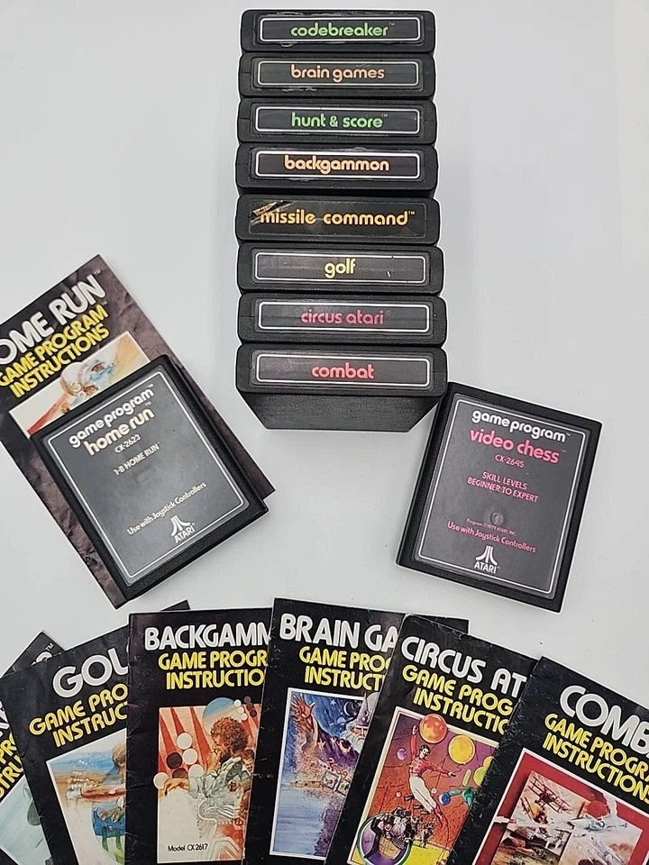雅达利 2600 游戏程序 10 件装 GALGames 7 附带手册 — 第 3/4 张图片
