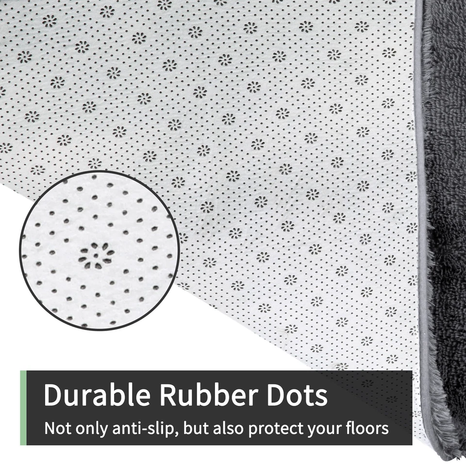 Alfombra grande de felpa - Alfombra peluda suave y antideslizante para sala de estar y dormitorio Foto 4 de 4