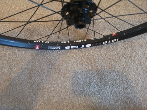 27.5 650b HANDBUILT Front Wheel WTB ST i29 HALO 110X15 BOOST ST2 HUB BLACK SS... - Picture 11 of 12