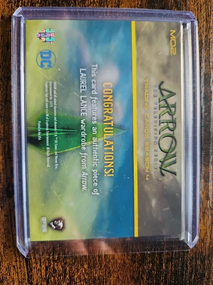 Arrow Season 4, Katie Cassidy ‘Laurel Lance’ Authentic Wardrobe Card M02 - Image 2 of 2