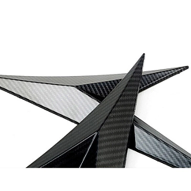 Plastic Carbon Fiber Black Car Side Wing Air Flow Fender Stickers Cover Fit Ford — 第 2/4 张图片