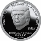 Peaceful Revolution,2017. $25 MSRP ,DONALD J TRUMP ,1 OZ .999 SILVER COIN .