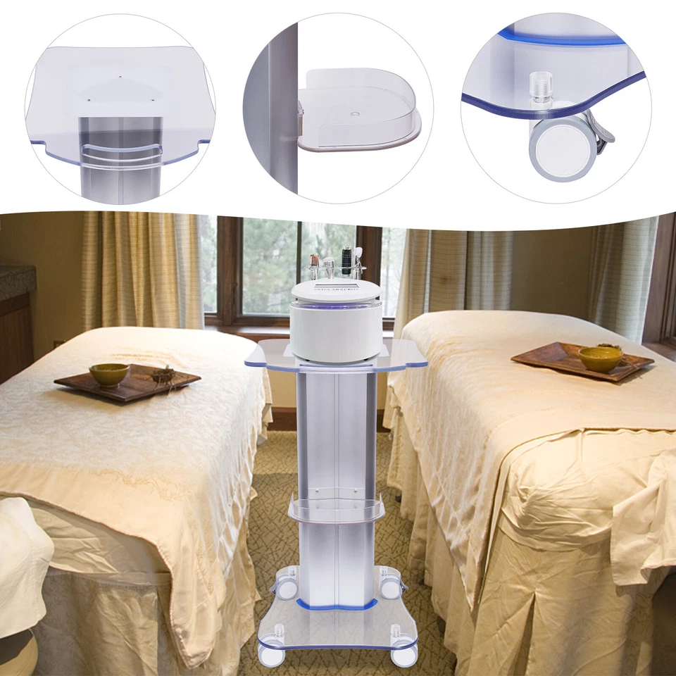 Carro con ruedas salón de belleza SPA equipo de almacenamiento máquina organizador soporte Foto 3 de 4