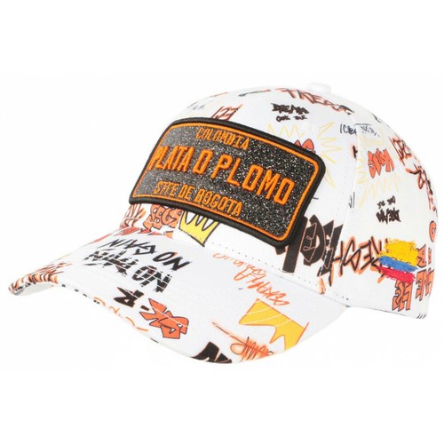 Casquette Plata O Plomo Blanche Rouge, Casquette Colombia Livré En 48h