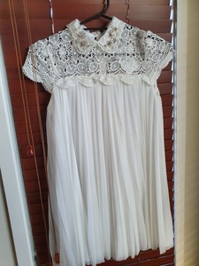 asos white pleated dress