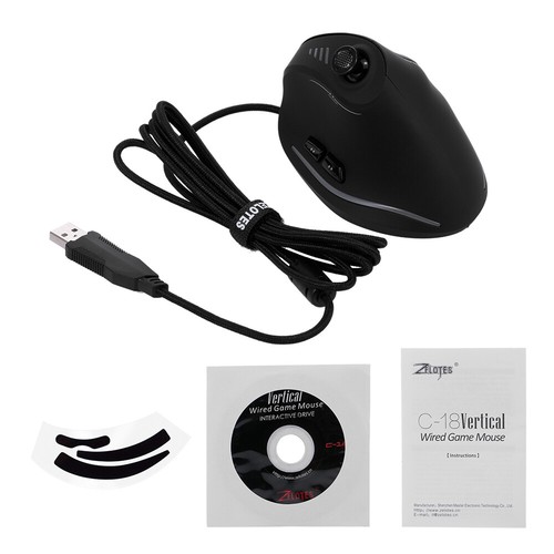 Vertical Wired Gaming 11 Buttons Adjustable 10000DPI Optical Mice E8P2 - Picture 12 of 12