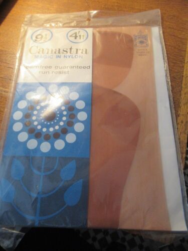 Lot 2 Collants Vintage CHESTERFIELD Années 70 - Nylon Beige - Taille 2 FR40/42
