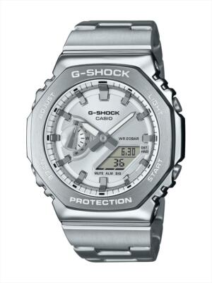 時計 CASIO G-SHOCK GM-2110D-7AJF CASIO G-SHOCK GM-2110D-7AJF Silver Face Stainless Steel Men's