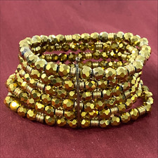 HSN Venetian Style Multi Faceted Bead Stretch Bracelet