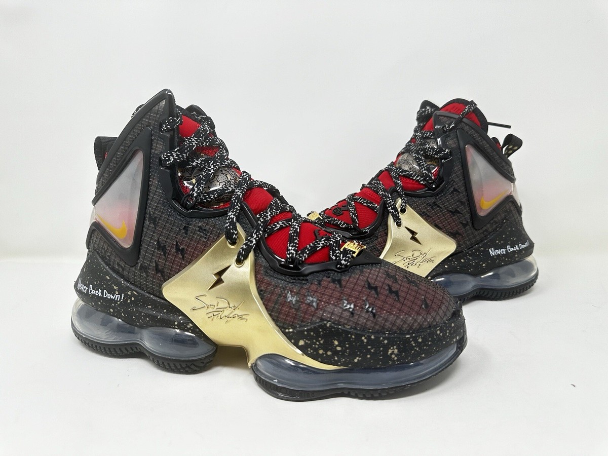 DR6255 001 Nike LeBron 19 Doernbecher Black Metallic Gold US Size