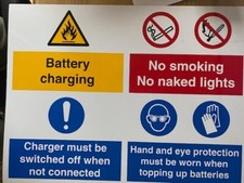 Battery Charging -  Safety Sign 30x 40